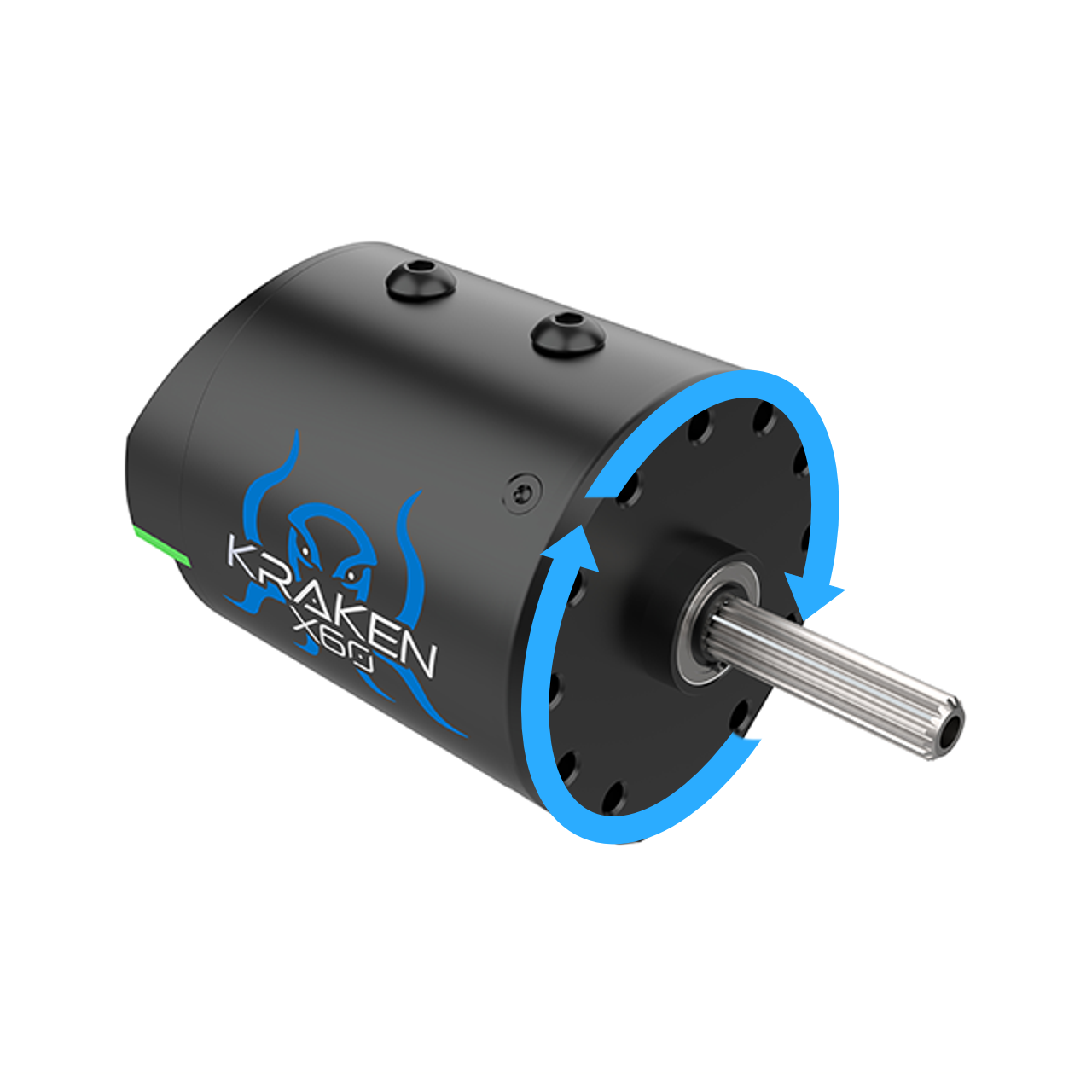 Clockwise can be found by tracing the motor mount holes from left to right